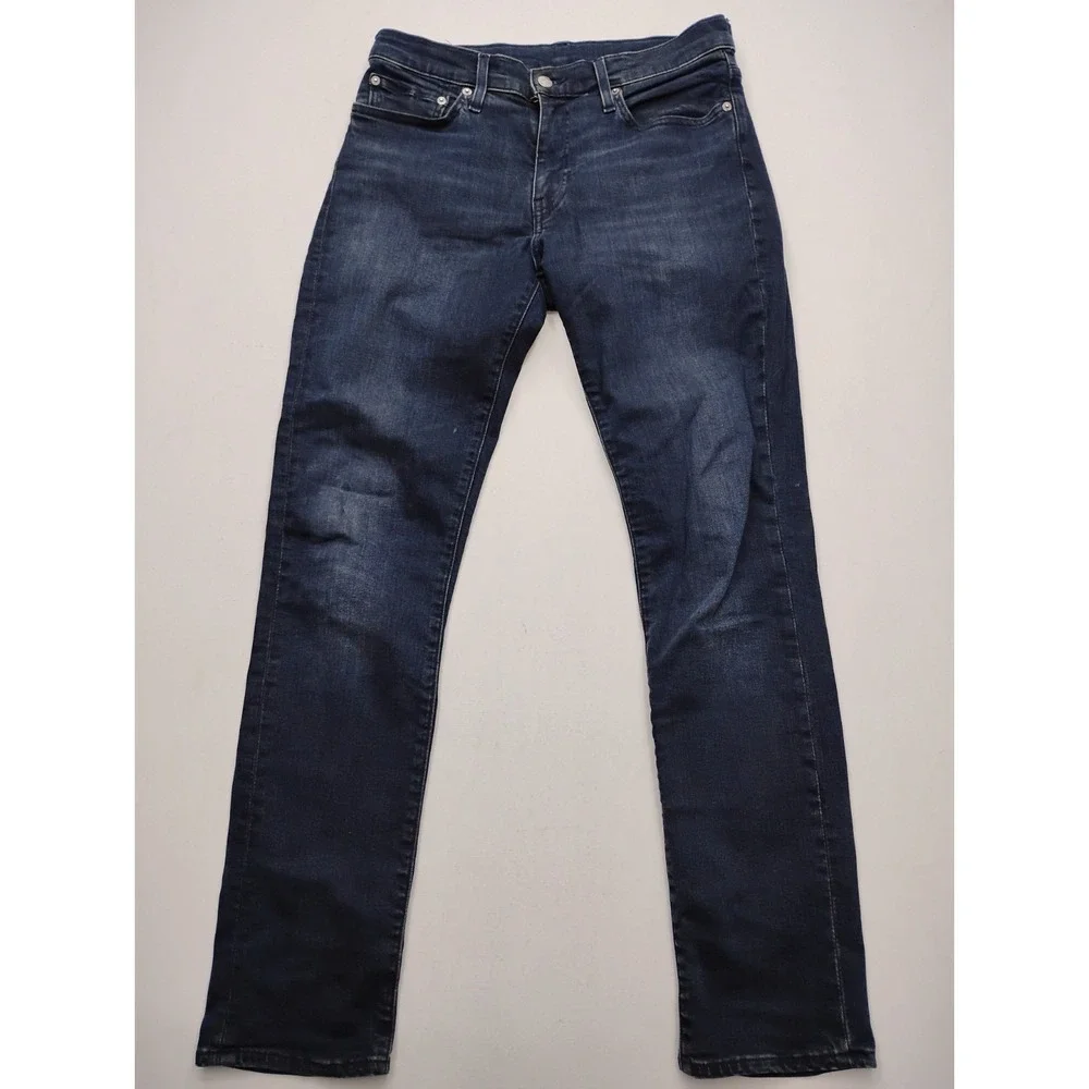 Levis 511 Jeans Mens 31x32 Indigo Slim Fit Stretch Dark Wash Denim Premium